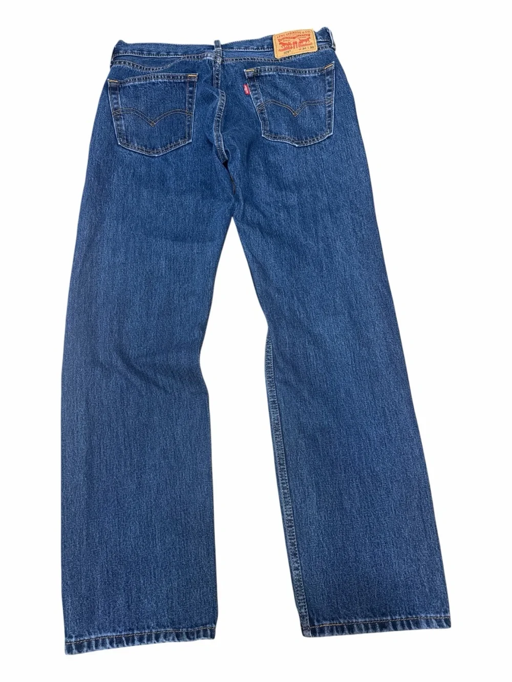 Levi’s 505 Regular Fit Jeans Men’s W34 L32 Blue Straight Leg Denim Classic